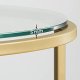 VASAGLE sofabord, rund - hrdet glas og guld stl (50)