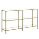VASAGLE konsolbord, m. 2 hylder - hrdet glas og guld stl (130x30)