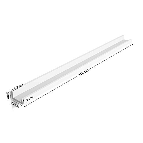 SONGMICS svvehylde - hjglans hvid MDF