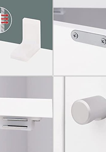 VASAGLE reol, m. 3 lger og 9 rum - hvid spnplade