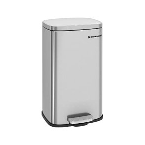 SONGMICS affaldsspand, 30L, m. indvendig plastspand, hngslet lg, lugtsikker - slv stl