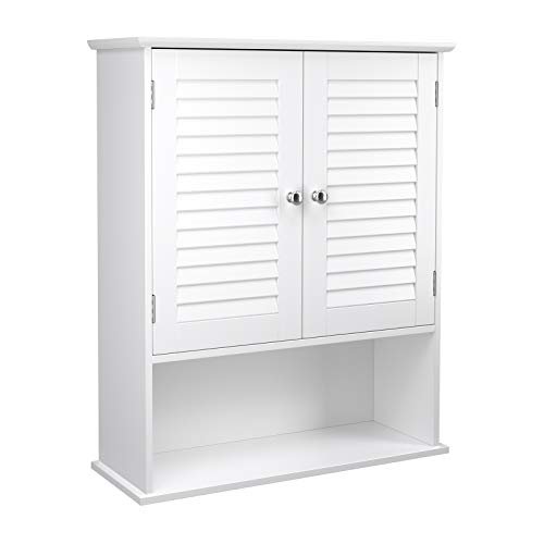 VASAGLE badevrelsesvgskab, m. 2 lger, 1 hylde, 1 rum - hvid MDF