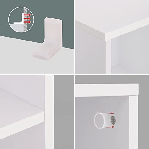 VASAGLE bogreol, m. 8 rum - hvid spnplade