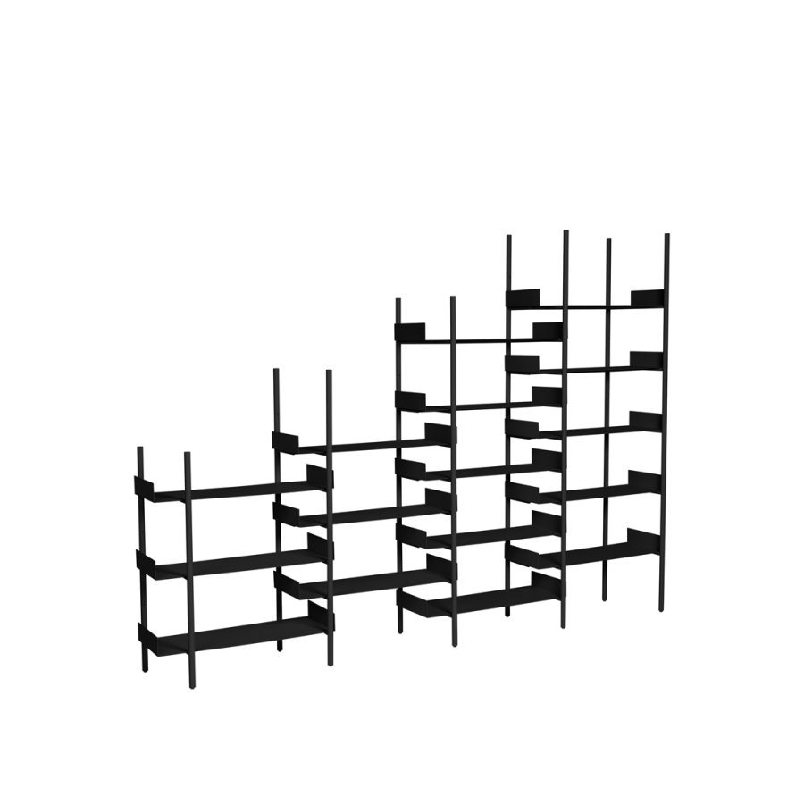 BROSTE COPENHAGEN Nobuko Ekstra hje ben til byg selv reol - sort jern (st med 2)