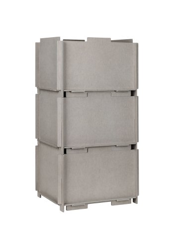 BROSTE COPENHAGEN Stacie opbevaringsbox, stabelbar - gr MDF (34x44)