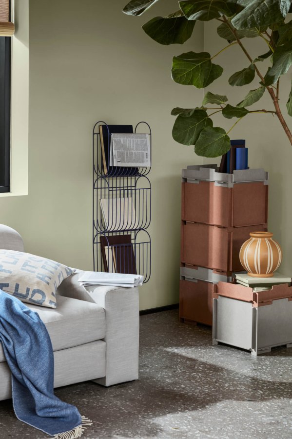 BROSTE COPENHAGEN Stacie opbevaringsbox, stabelbar - brun MDF (34x44)