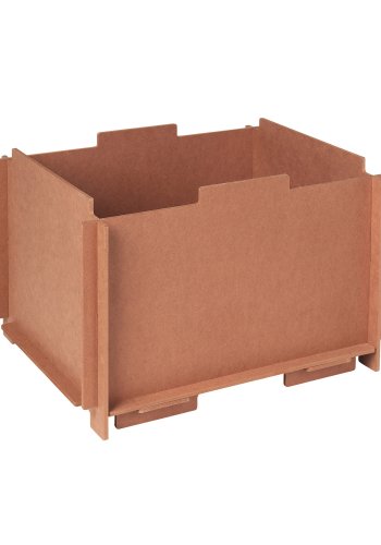 BROSTE COPENHAGEN Stacie opbevaringsbox, stabelbar - brun MDF (34x44)