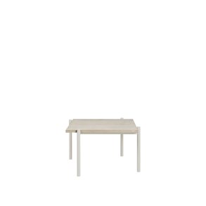 BROSTE COPENHAGEN Elaine sidebord, kvadratisk - off white asketrsfinér og metal (54x54)