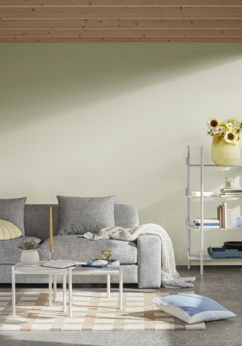 BROSTE COPENHAGEN Elaine sofabord, rektangulr - off white asketrsfinér og metal (100x45)