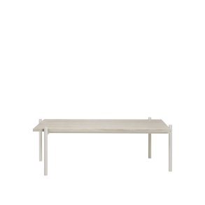 BROSTE COPENHAGEN Elaine sofabord, rektangulr - off white asketrsfinér og metal (100x45)