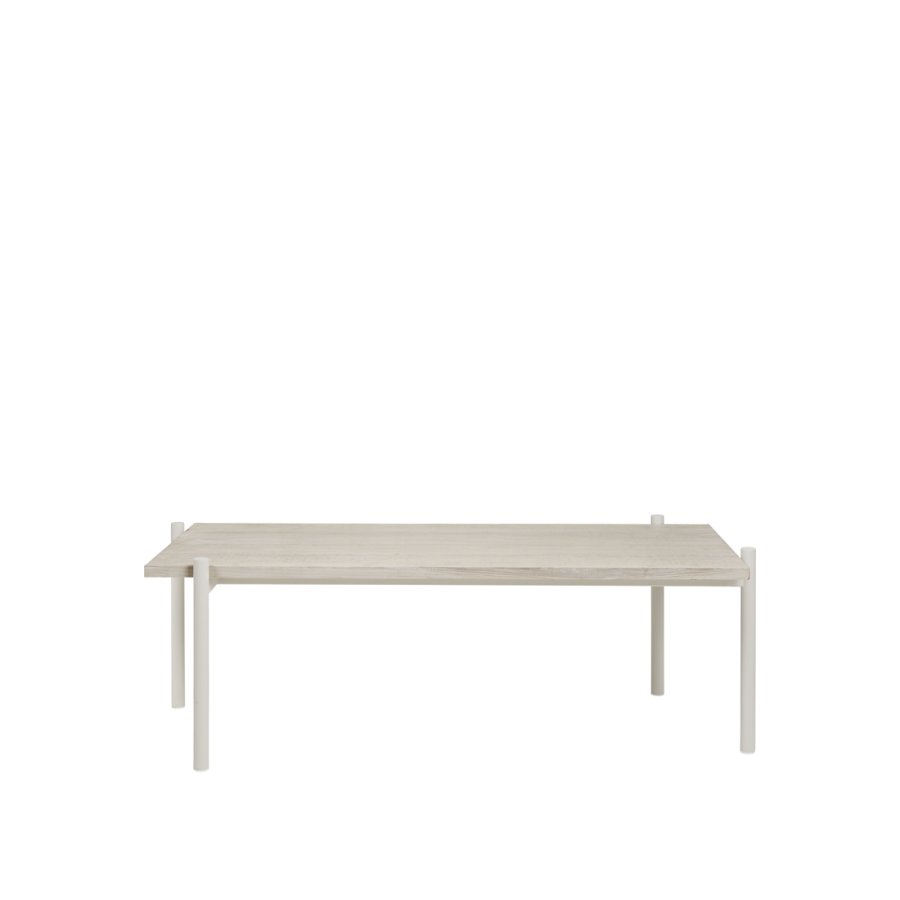BROSTE COPENHAGEN Elaine sofabord, rektangulr - off white asketrsfinér og metal (100x45)