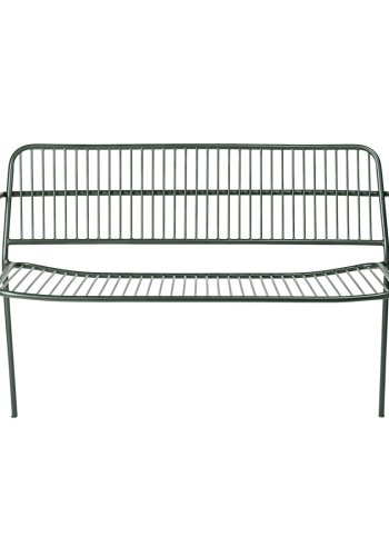 BROSTE COPENHAGEN Eden havebnk, m. rygln og armln - skovgrn stl