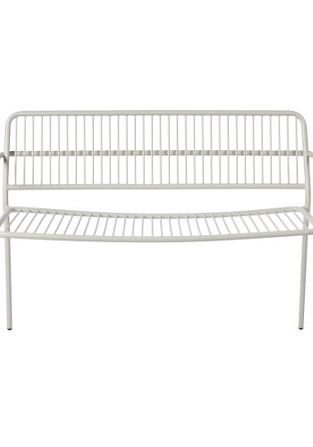 BROSTE COPENHAGEN Eden havebnk, m. rygln og armln - beige gr stl