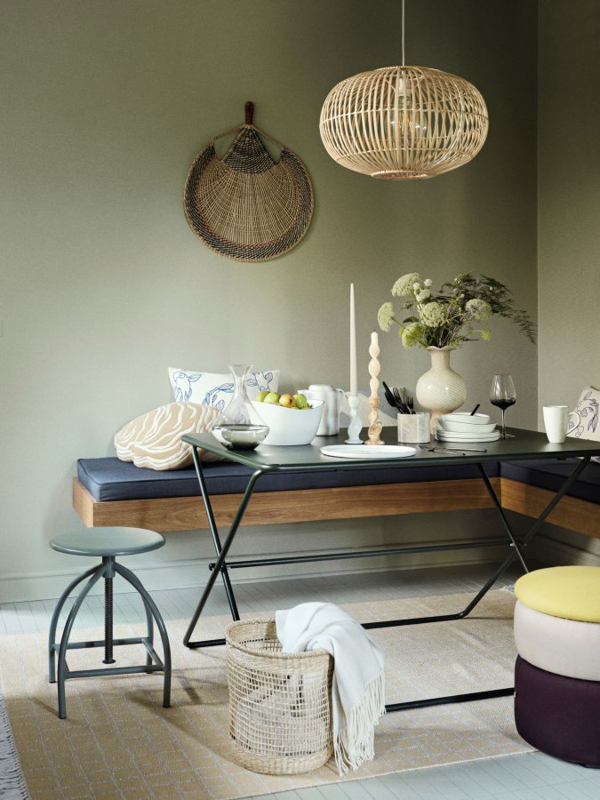 BROSTE COPENHAGEN Eden havebord, rektangulr - skovgrn stl (120x70)