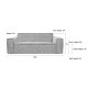 ZUIVER Bor Sofa 2,5-personers sofa - gr polyester og tr