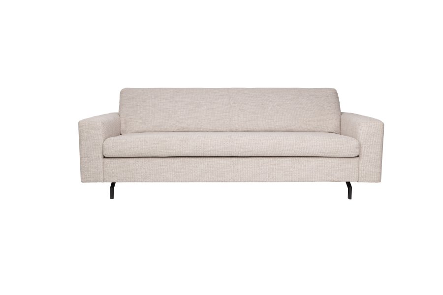 ZUIVER Jean 2,5-personers sofa - latte polyester og stl