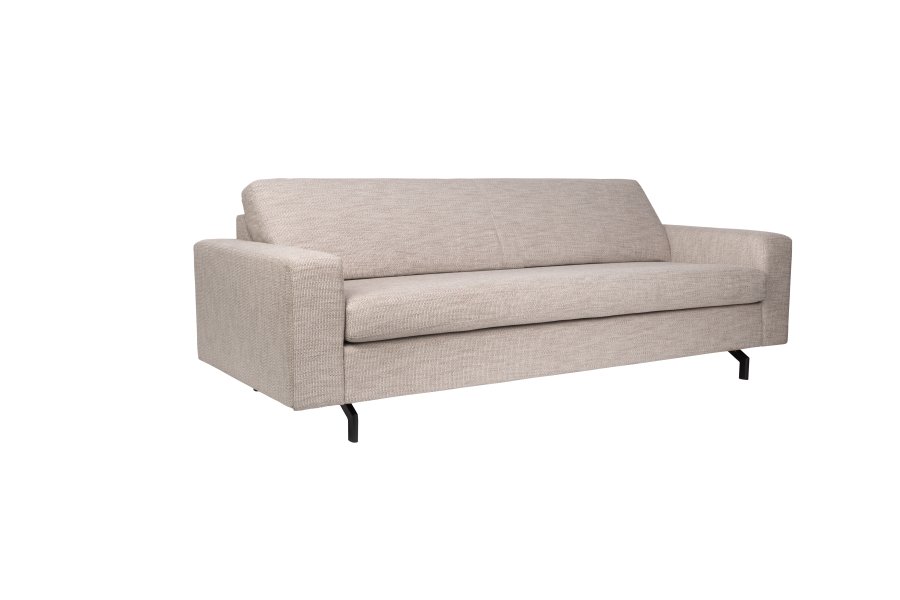 ZUIVER Jean 2,5-personers sofa - latte polyester og stl