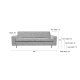 ZUIVER Jean 2,5-personers sofa - latte polyester og stl