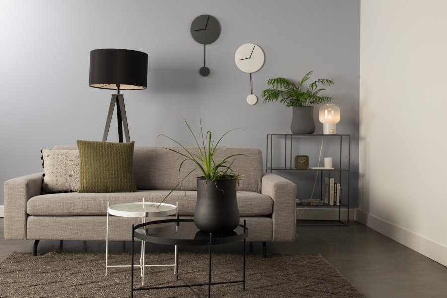 ZUIVER Jean 2,5-personers sofa - gr polyester og stl