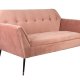 DUTCHBONE Kate 2 pers. sofa - lyserd ler fljl stof og sort jern