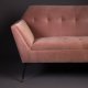 DUTCHBONE Kate 2 pers. sofa - lyserd ler fljl stof og sort jern