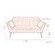 DUTCHBONE Kate 2 pers. sofa - lyserd ler fljl stof og sort jern