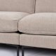 ZUIVER Sommer 3-personers sofa - latte polyester og stl