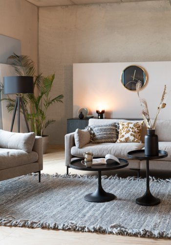 ZUIVER Sommer 3-personers sofa - latte polyester og stl