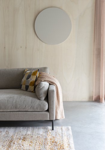 ZUIVER Sommer 3-personers sofa - latte polyester og stl