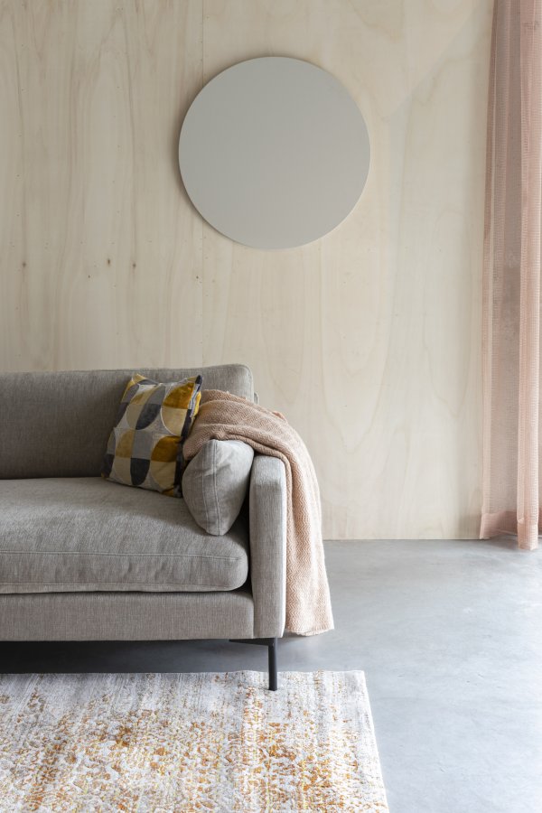 ZUIVER Sommer 3-personers sofa - latte polyester og stl