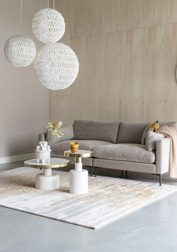 ZUIVER Sommer 3-personers sofa - latte polyester og stl