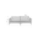 ZUIVER Sommer 3-personers sofa - latte polyester og stl