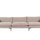 ZUIVER Sommer 4,5-personers sofa - latte polyester og stl