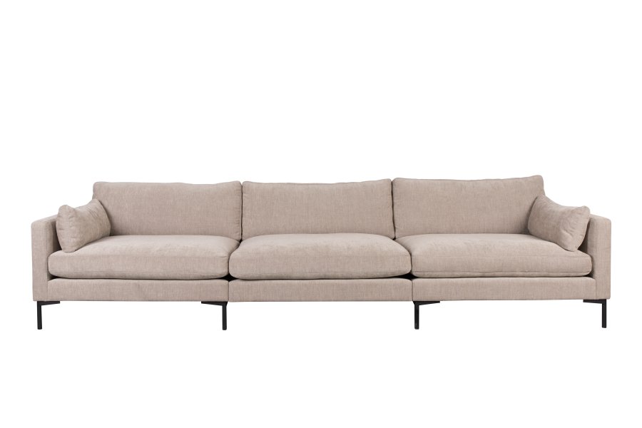 ZUIVER Sommer 4,5-personers sofa - latte polyester og stl