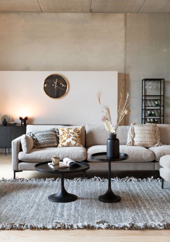 ZUIVER Sommer 4,5-personers sofa - latte polyester og stl