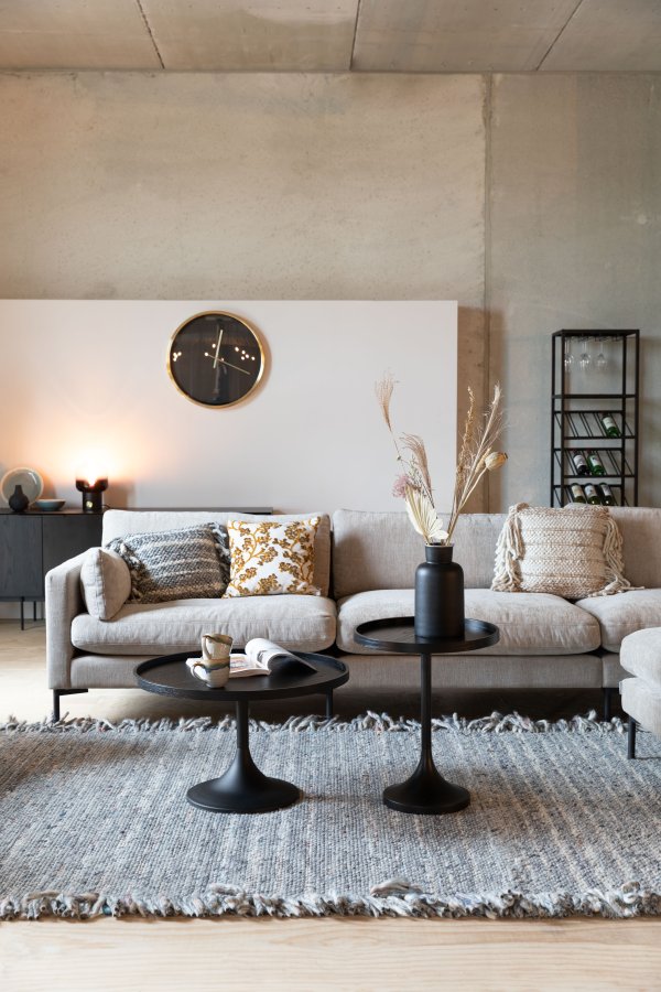 ZUIVER Sommer 4,5-personers sofa - latte polyester og stl