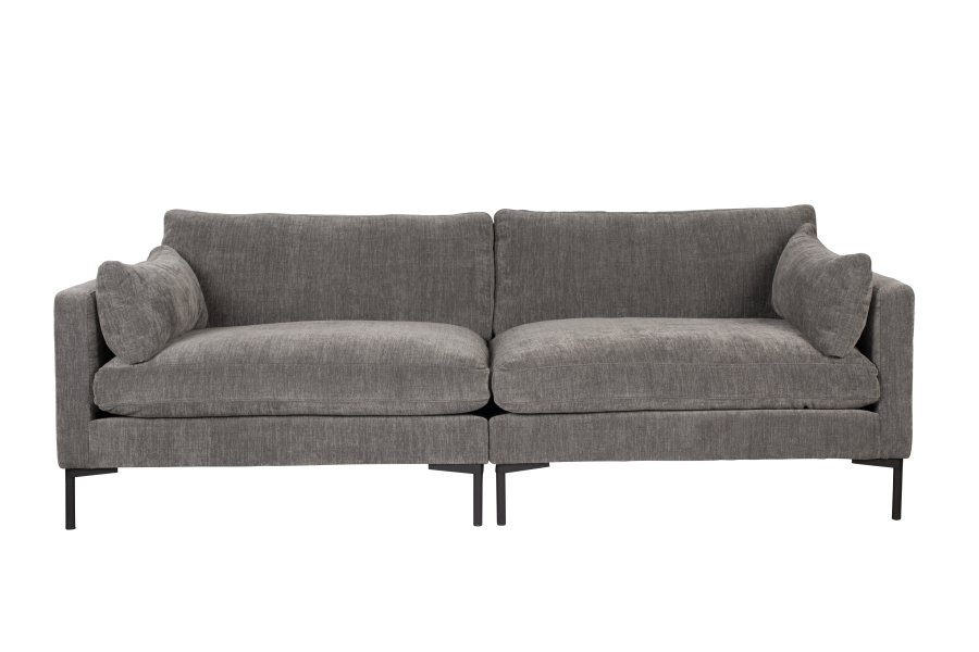 ZUIVER Sommer 3-personers sofa - antracitgr polyester og stl
