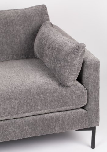 ZUIVER Sommer 3-personers sofa - antracitgr polyester og stl