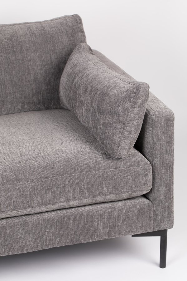 ZUIVER Sommer 3-personers sofa - antracitgr polyester og stl