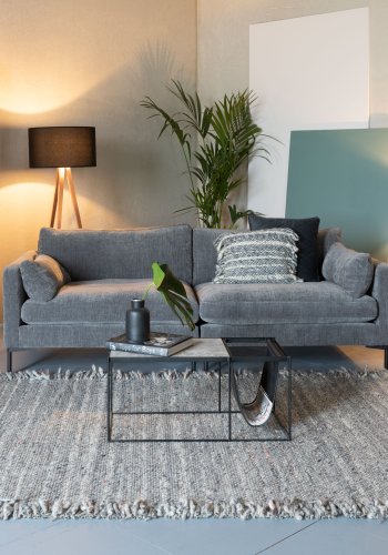 ZUIVER Sommer 3-personers sofa - antracitgr polyester og stl