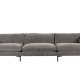 ZUIVER Sommer 4,5-personers sofa - antracitgr polyester og stl