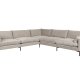 ZUIVER Sommer 7-personers hjrnesofa - latte polyester og stl