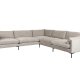 ZUIVER Sommer 7-personers hjrnesofa - latte polyester og stl