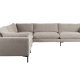 ZUIVER Sommer 7-personers hjrnesofa - latte polyester og stl