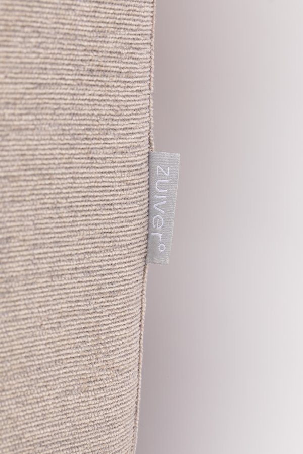 ZUIVER Sommer 7-personers hjrnesofa - latte polyester og stl