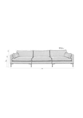 ZUIVER Sommer 7-personers sofa antracit