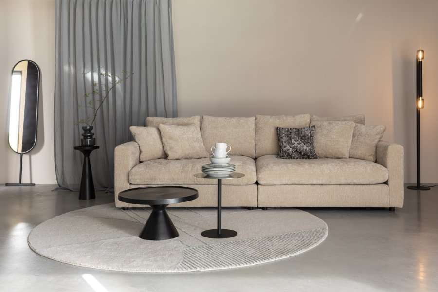ZUIVER Sense 3-personers sofa - natur soft polyester og plast