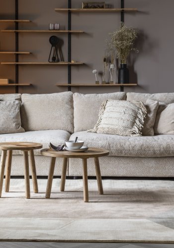 ZUIVER Sense 3-personers sofa - natur soft polyester og plast