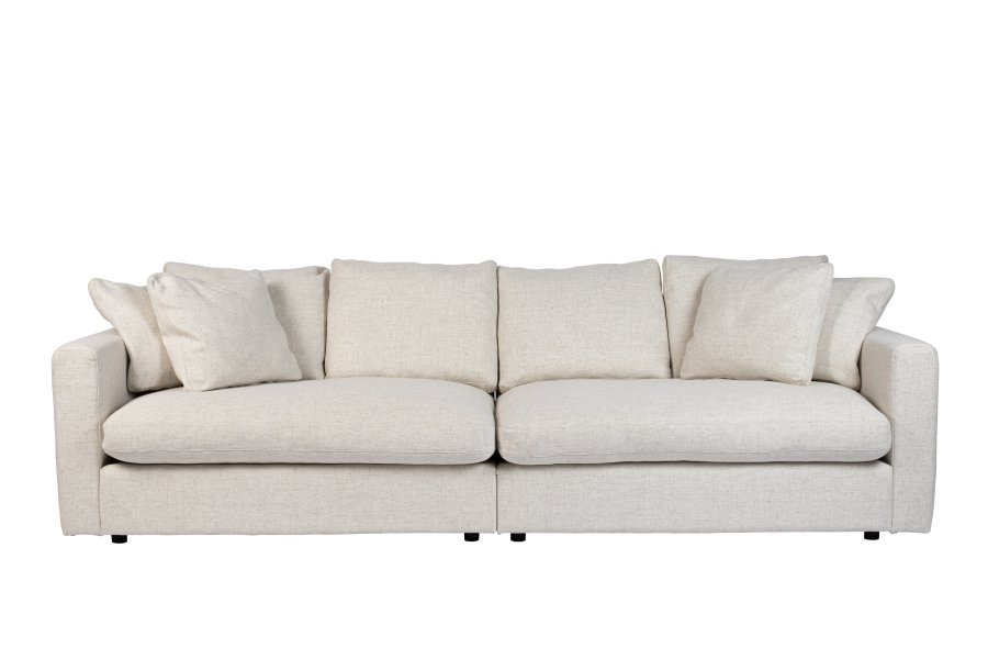 ZUIVER Sense 3-personers sofa - creme polyester og plast