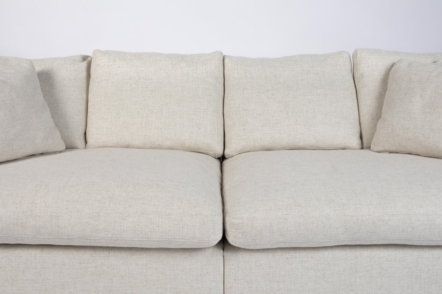 ZUIVER Sense 3-personers sofa - creme polyester og plast